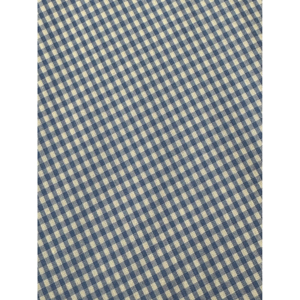 Gingham Fabric Material 2.11yd x 1.6yd Blue White Checkered Cotton Blend DIY